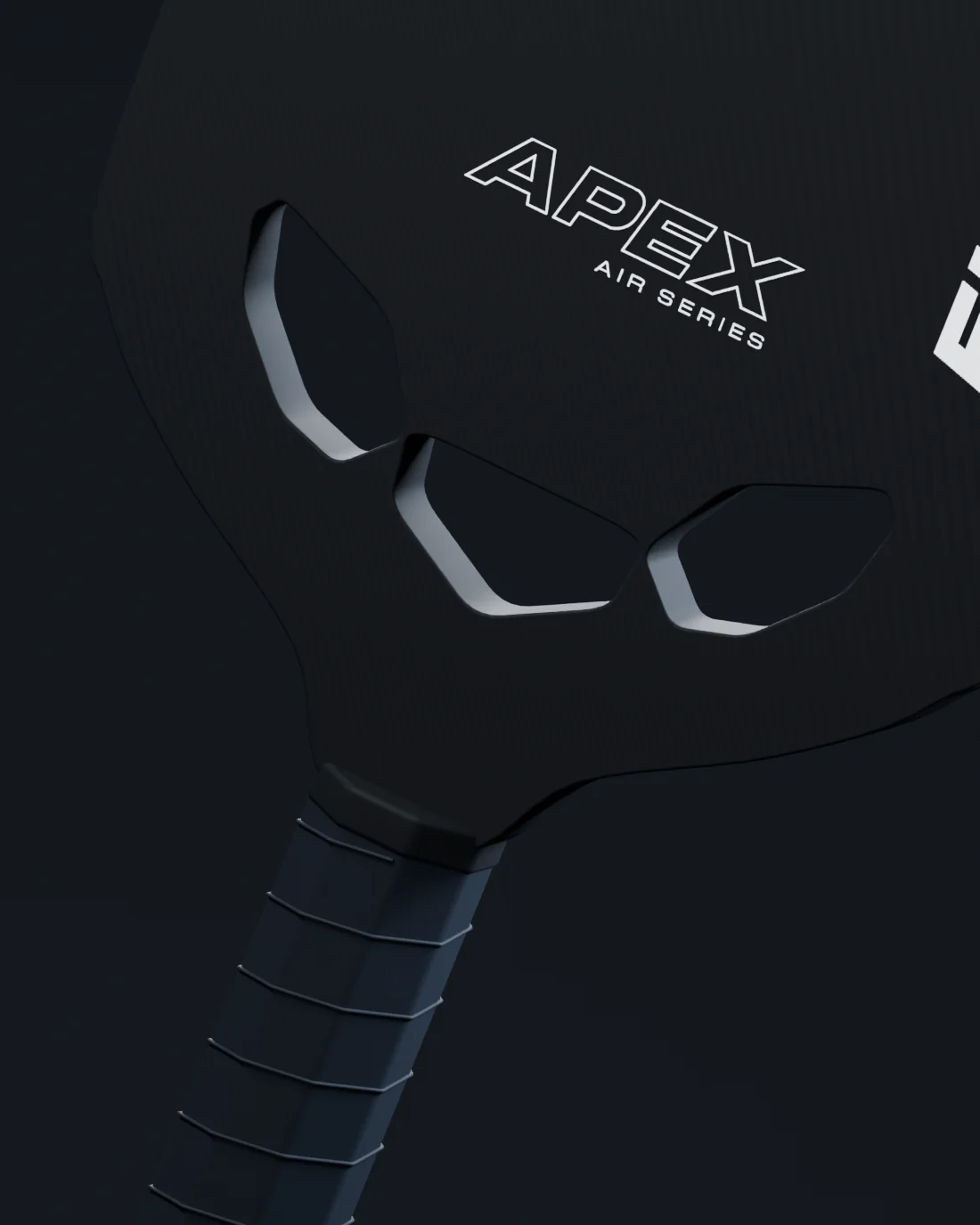 Close-up of APEX Dual Bar throat and wrapped grip